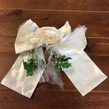 Ivory Satin Pew Bows