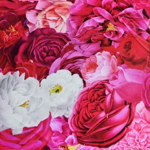 120" PINK FLORAL TABLECLOTH