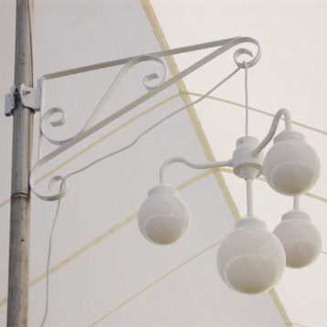 BRACKET FOR CHANDELIER IN TENT