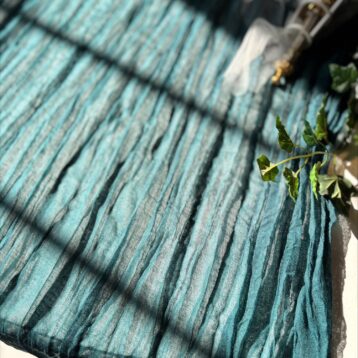 10'TEAL CHEESECLOTH RUNNER