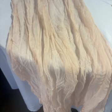 10' BLUSH CHEESECLOTH RUNNER