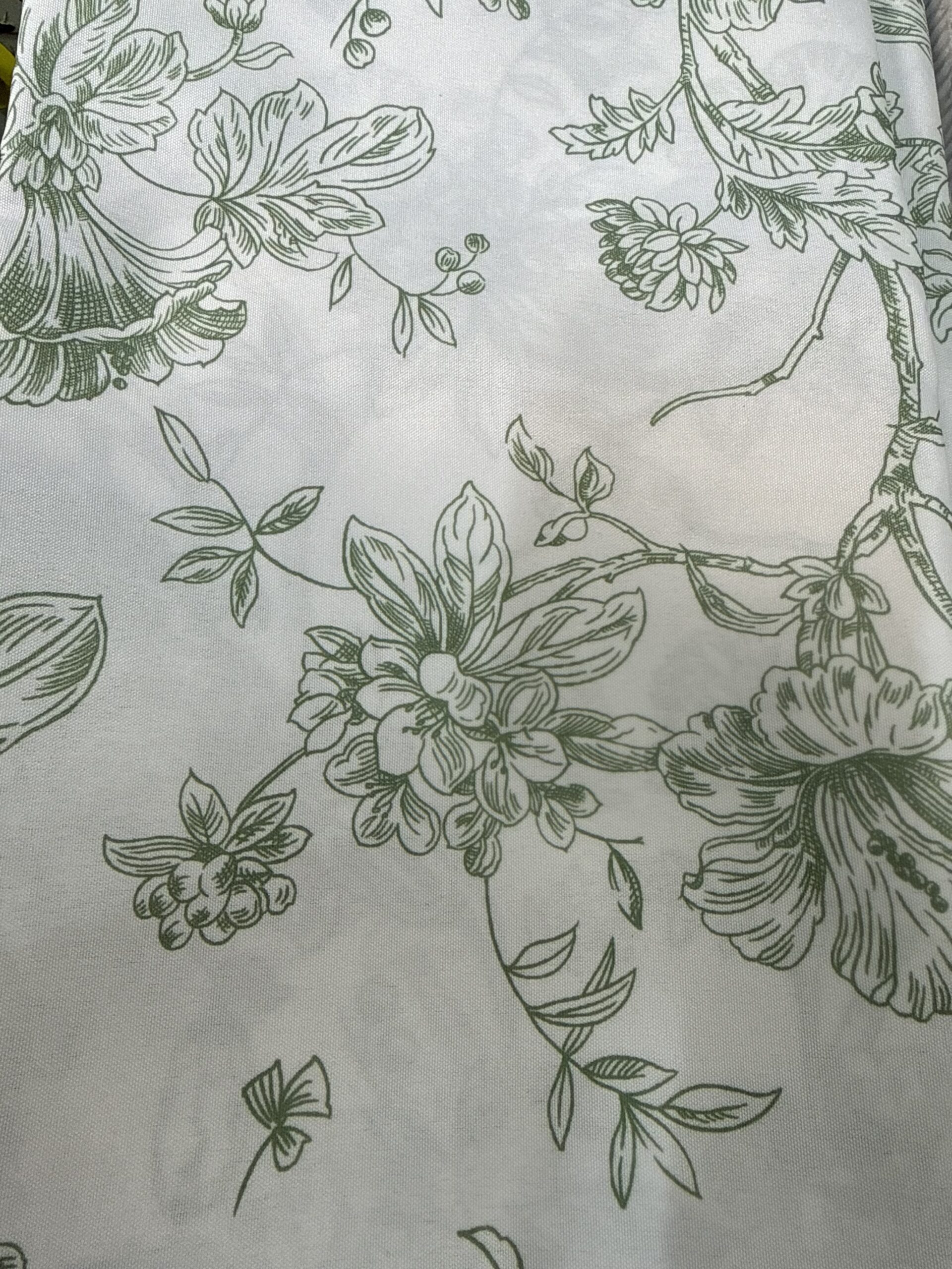 132" SAGE FLOWER CLOTH